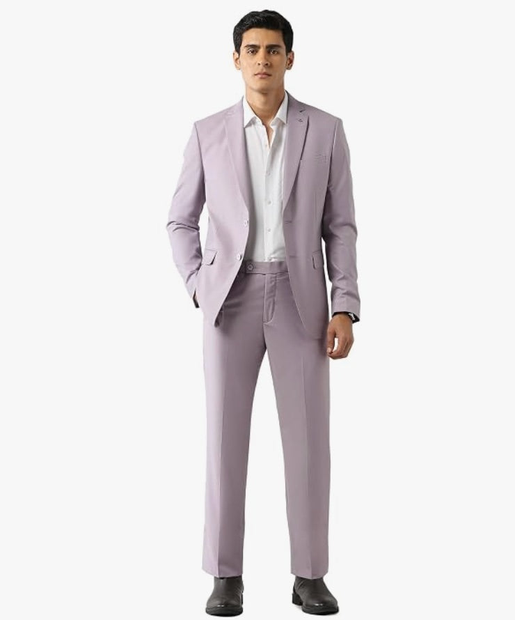Arrow Men's Tailored Fit Solid Two Piece Suit Beige: Size 42