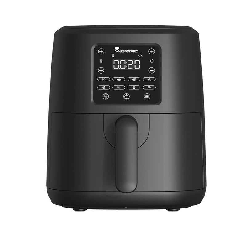 Bergner Masterpro Air Fryer with 1500 Watts, 4 Ltr Capacity, Air Fryer for Home to Bake/Grill/Roast/Heating/Defrost, 360 Degree Airflow Technology, 8 Preset Cooking Menu, Basket With Nonstick Coating