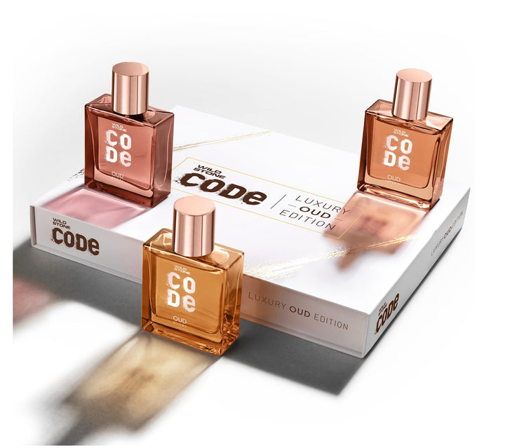 (2 QTY) Wild Stone CODE Luxury OUD Eau De Parfum Gift Set For Men | 3x50ml - Regal, Imperial & Glory | Premium EDP Perfumes | Long-Lasting Fragrances | Royal & Elegant Oud Fragrance Scent