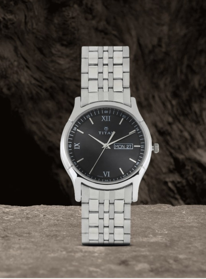 Titan Karishma Analog Black Dial Men's Watch-NL1636SM01