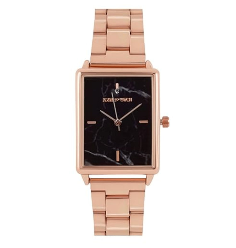 Joker & Witch Rectangle Dial Mesh Strap Analog Women's Watch