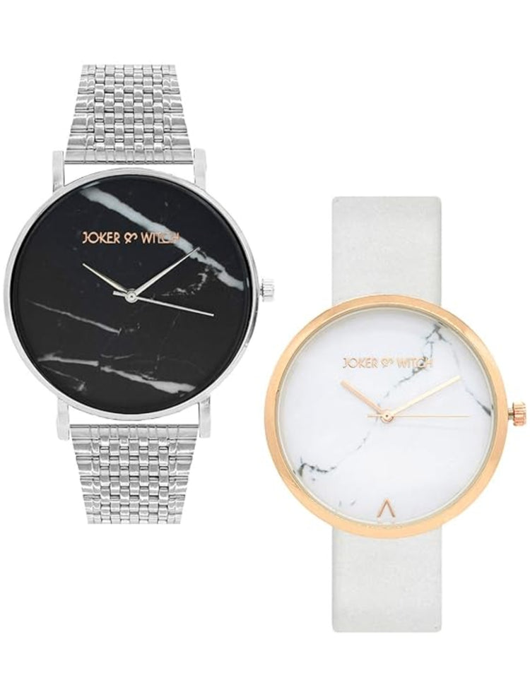 Joker & Witch Marge & Homer Couple Watch Gift Set for Men and Women