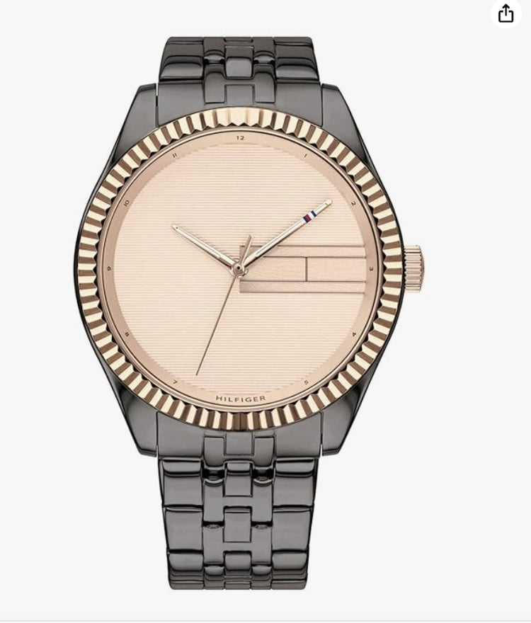 Tommy Hilfiger Quartz Analog Rose Gold Dial Stainless Steel Strap Watch for Women