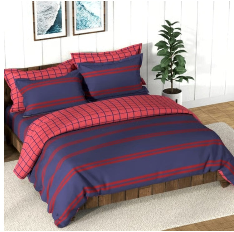 Nautica Bristol Bedding Set (160 TC, Purple, Grey)