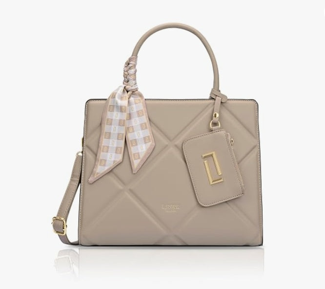 Lavie Luxe Women's Quare26 Extra Large Laptop Satchel Bag | Upto 14 Inch | Satchel Handbag for Work | Ladies Purse | Stylish Shoulder Bag | Gift for Women