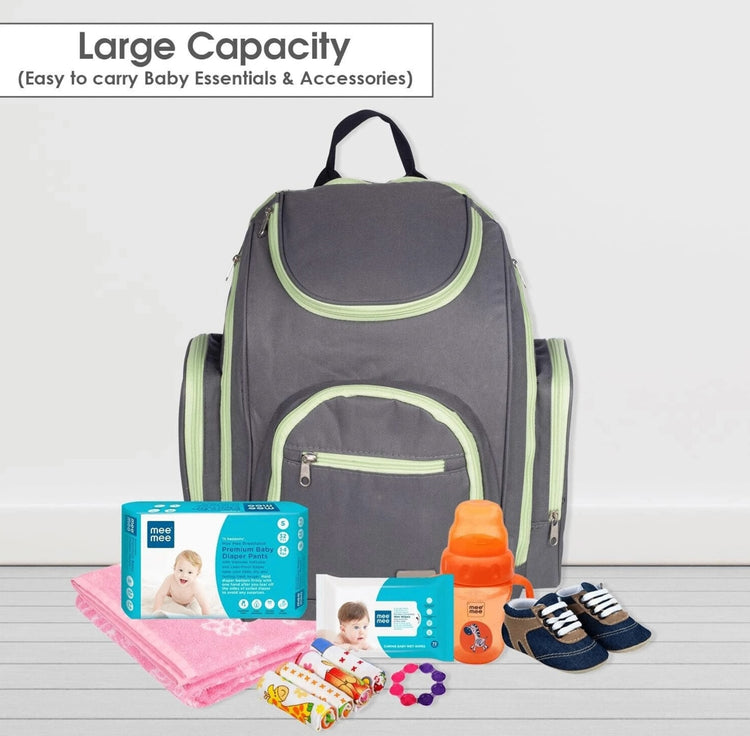 MeeMee Waterproof Maternity Backpack for Moms with Multiple Pockets & Changing Mat Baby Diaper Bag